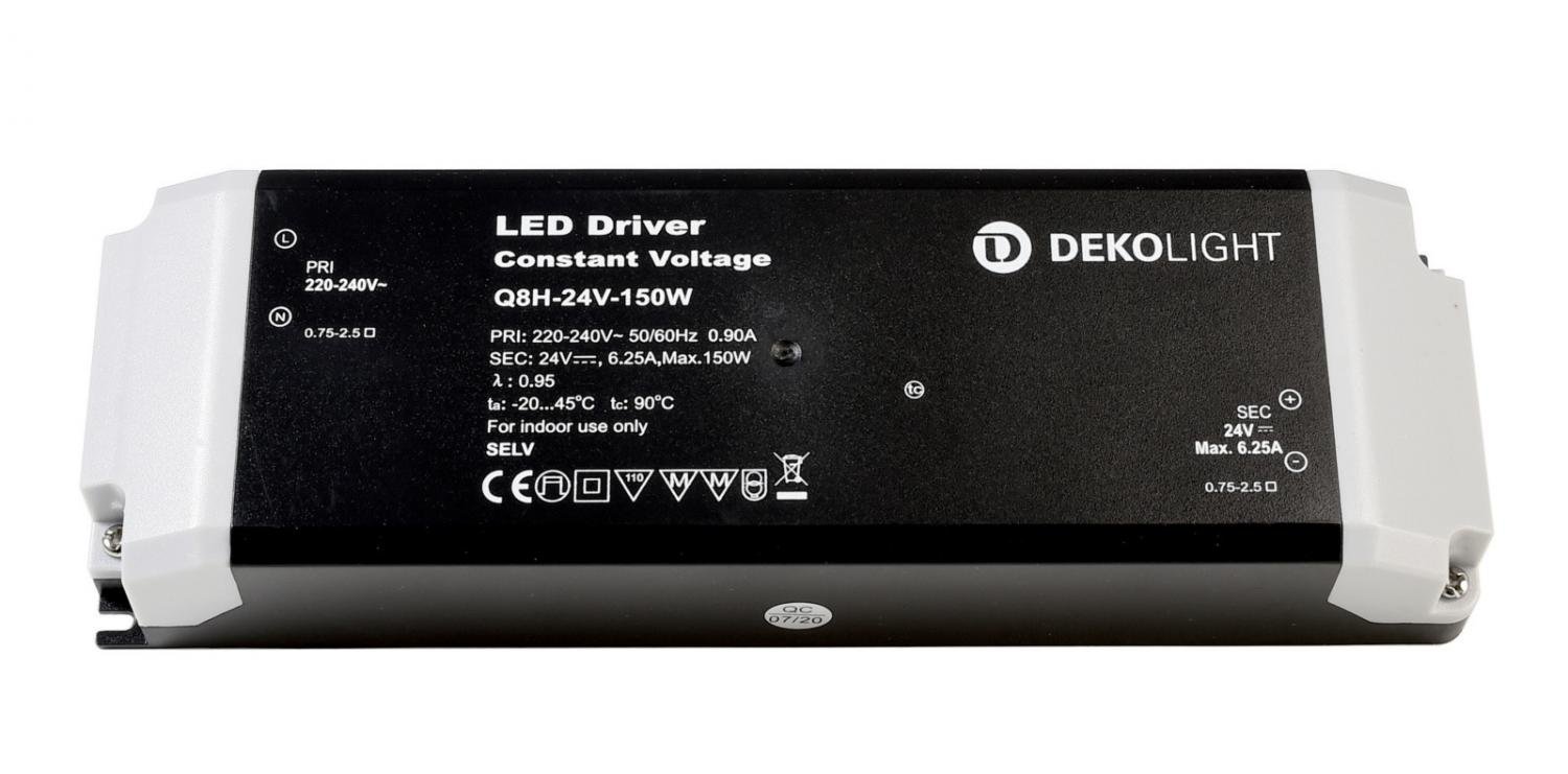 IMPR 862168 Deko-Light napájení BASIC CV Q8H-24-150W konstantní napětí 0-6250 mA IP20 24V DC 150W - LIGHT IMPRESSIONS