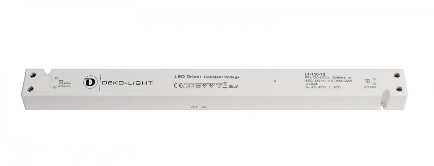 Deko-Light napájení LONG-FLAT, CV, LT-150-12 konstantní napětí 0-11000 mA IP20 12V DC 132,00 W 862172