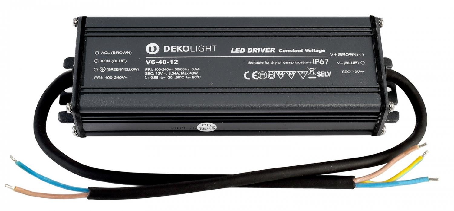 Deko-Light napájení IP, CV, V6-40-12 konstantní napětí 0-3340 mA IP67 12V DC 40,00 W 872082