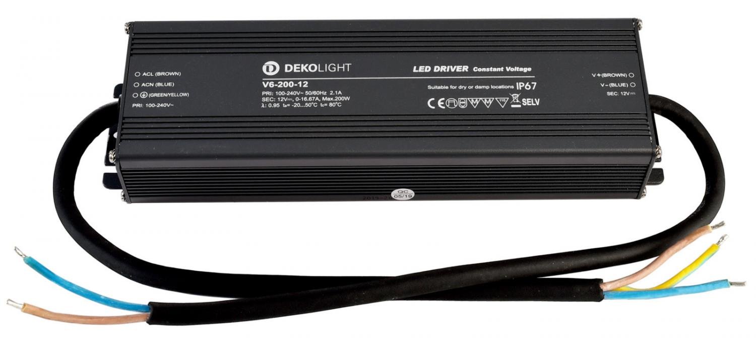 Deko-Light napájení IP, CV, V6-200-12 konstantní napětí 0-16670 mA IP67 12V DC 200,00 W 872088