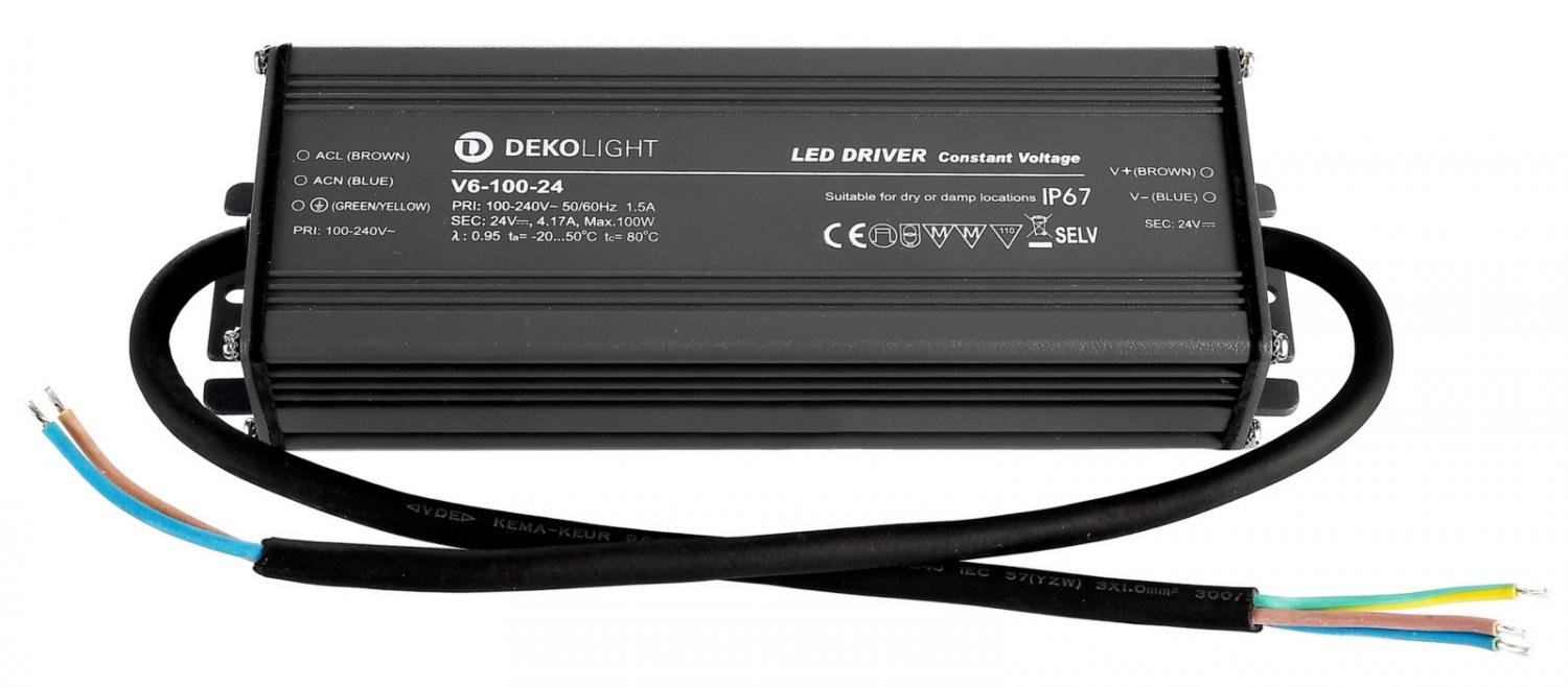 IMPR 872094 Deko-Light napájení IP CV V6-100-24 konstantní napětí 0-4170 mA IP67 24V DC 100W - LIGHT IMPRESSIONS