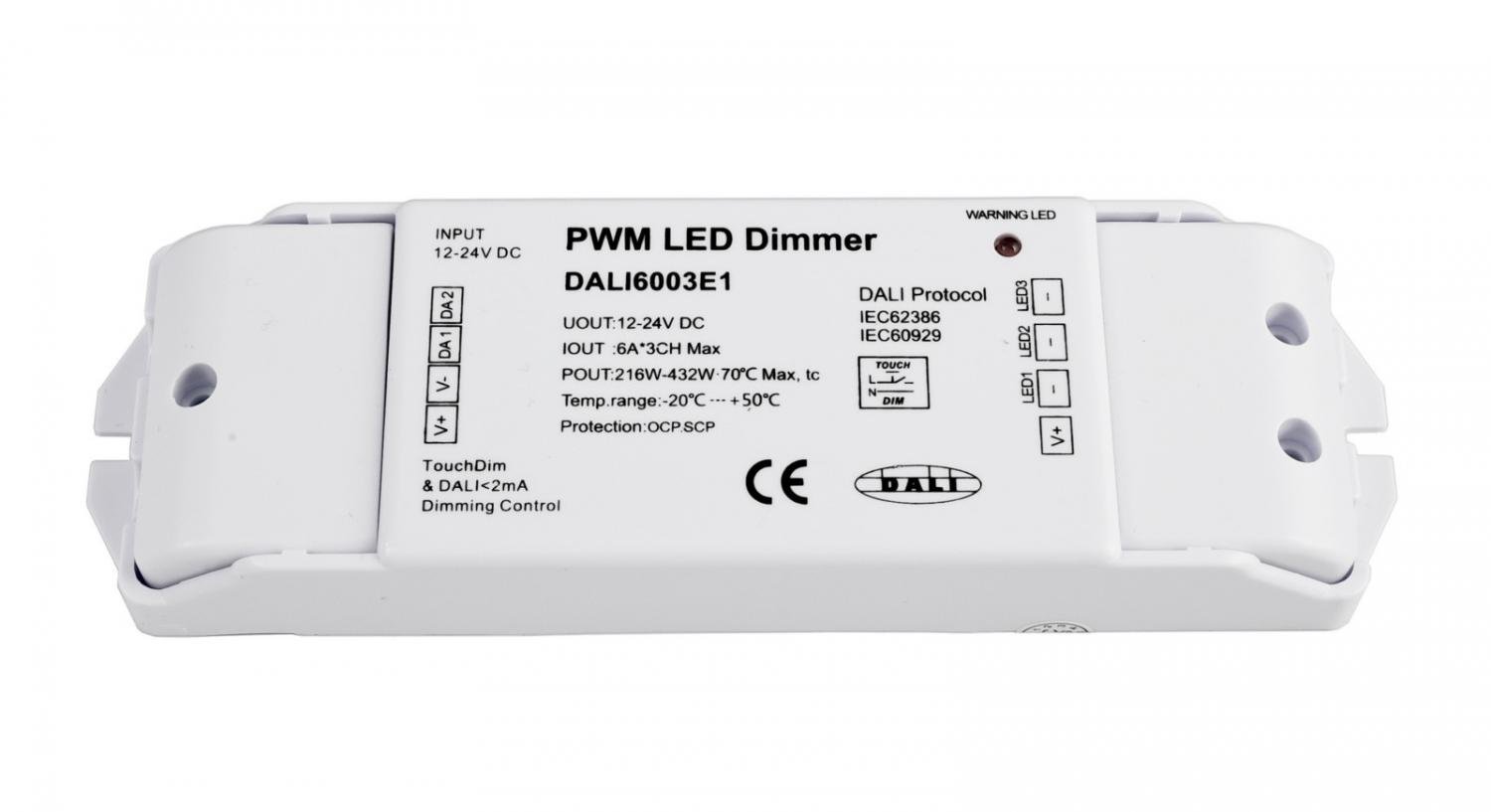 IMPR 843052 Deko-Light řídící jednotka DALI PWM stmívač CV 3CH 12/24V 6A/Channel 12-24V DC DALI-Bus nach IEC 62386 DALI 1.0 2 CH - LIGHT IMPRESSIONS
