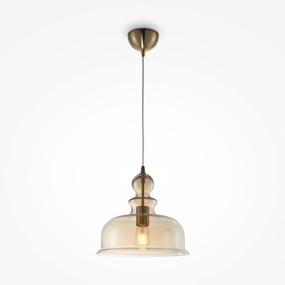 M P001PL-01BZ Závěsné svítidlo Tone E27 60W jantarové sklo kov designové - MAYTONI