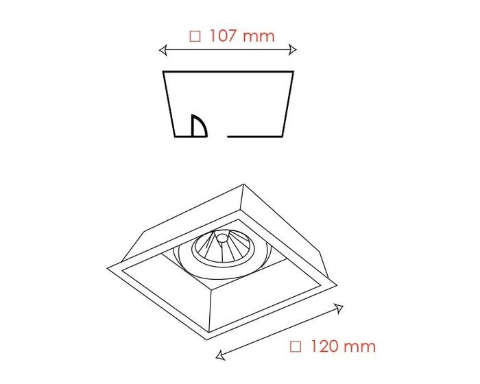 BPM 8010 Vestavné svítidlo Aluminio Blanco, bílá, 1x50W, 12V - BPM (obrázek 3)