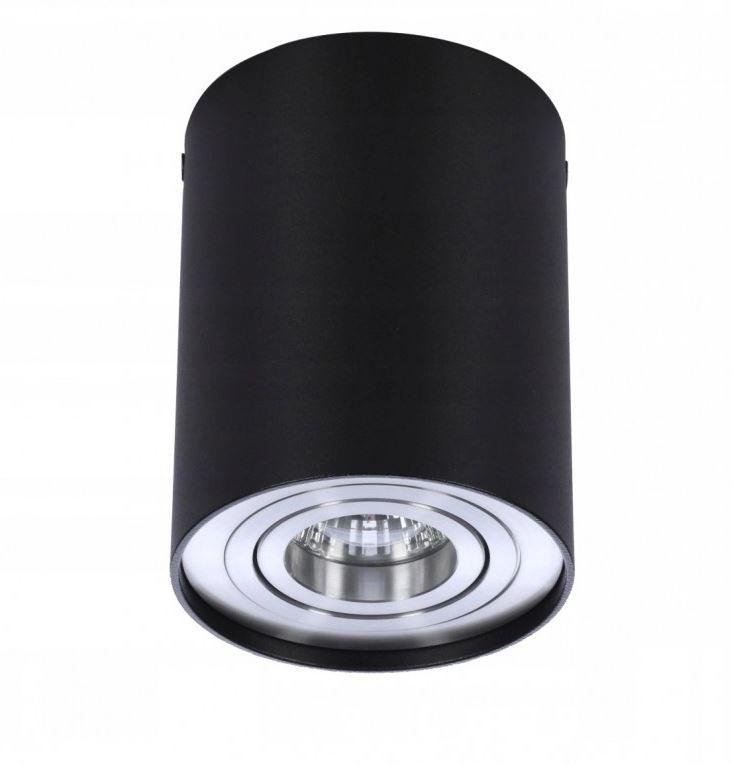 AZZ AZ0779 Stropní bodové přisazené svítidlo Azzardo Bross 1 black/aluminium AZ0779 GU10 1x50W IP20 9,6cm černo-hliníkové - AZZARDO