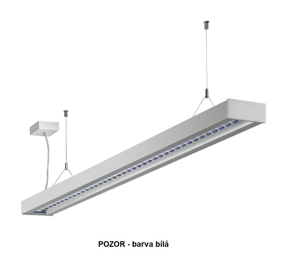 Levně HAL 121-501M-25GGE/840, W Závěsné svítidlo ZULI mřížka matná LED MODUL 45W 1415x125x50mm 4000K bílé - HALLA