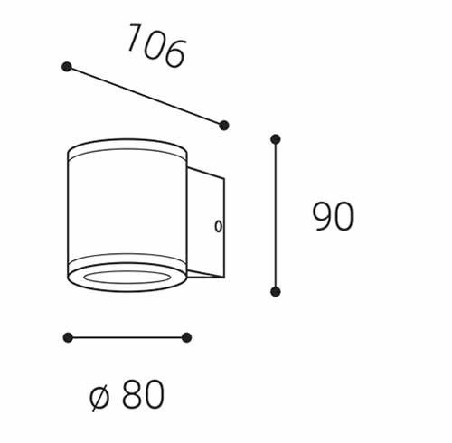 LED2 5131504 Svítidlo MIDO 1, A NÁSTĚNNÉ ANTRACIT - LED2 Lighting (obrázek 2)
