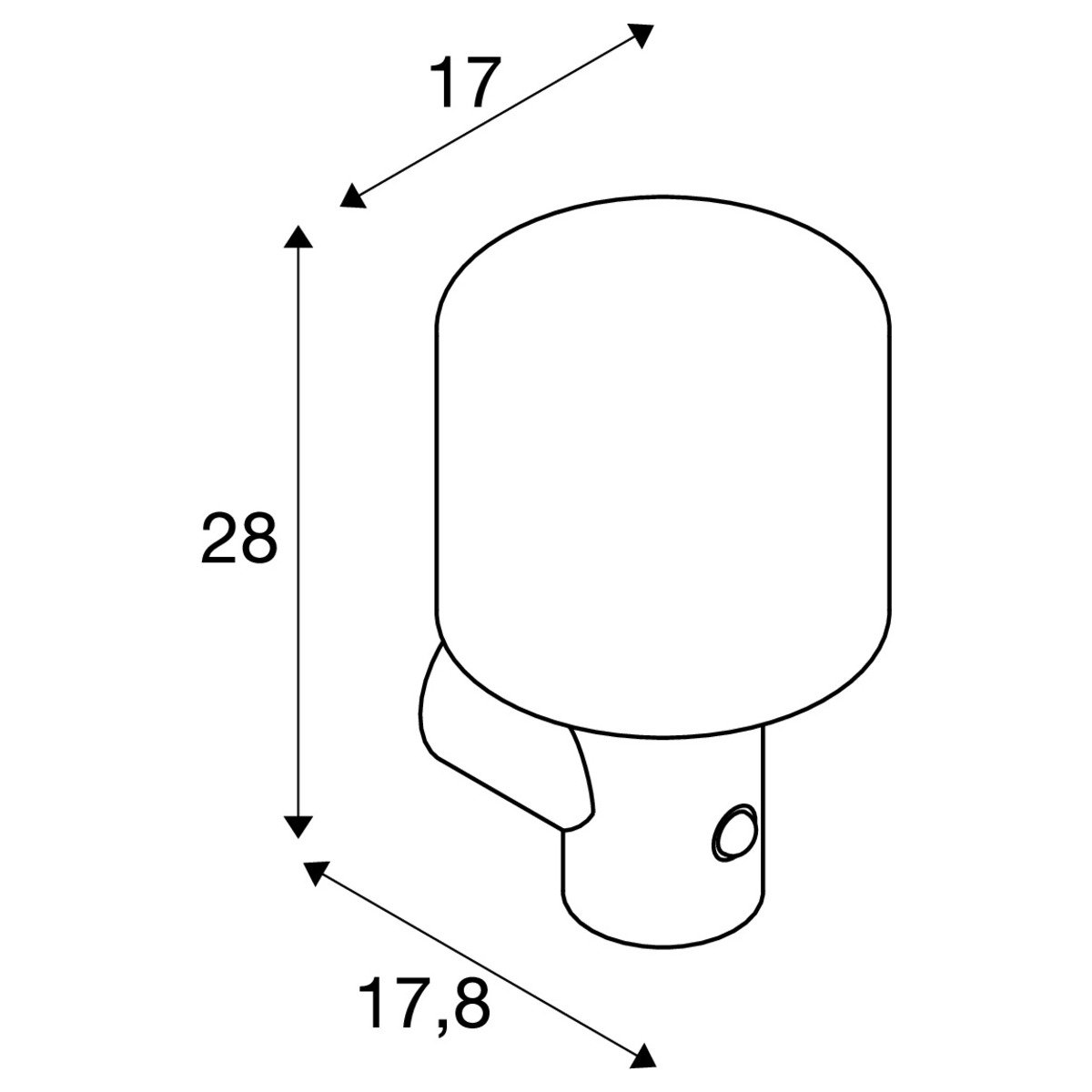 LA 1004679 OVALISK WL Sensor venkovní LED nástěnné přisazené svítidlo antracit CCT switch 3000/4000 K - BIG WHITE (SLV) (obrázek 10)