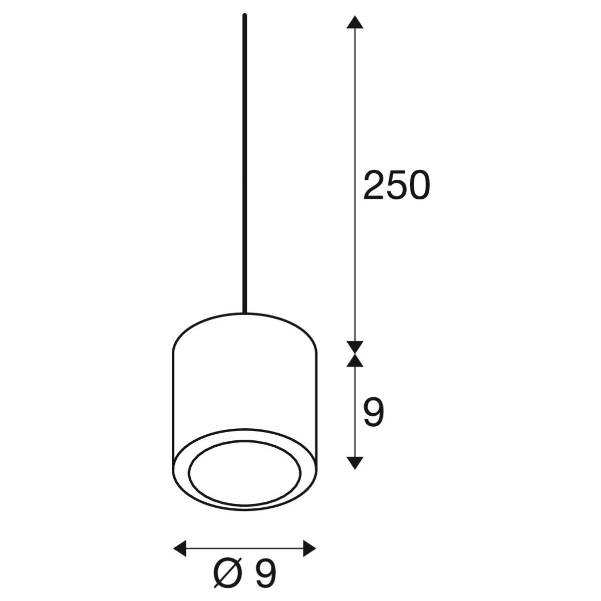 LA 1004672 OCULUS PD vnitřní LED závěsné svítidlo single černé DIM-TO-WARM 2000–3000 K - BIG WHITE (SLV) (obrázek 13)
