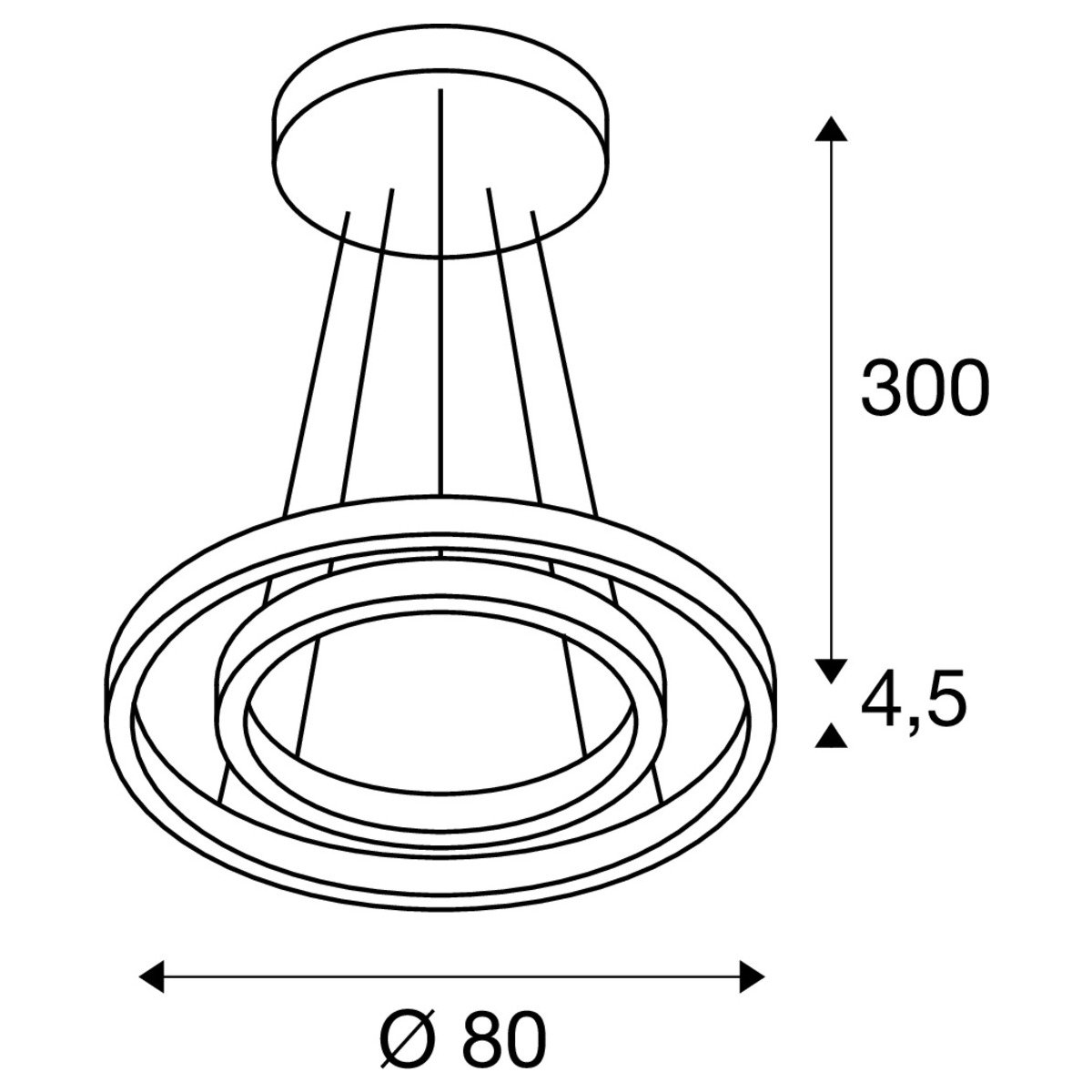 LA 1004768 ONE DOUBLE PD DALI UP/DOWN vnitřní LED závěsné svítidlo bílé CCT switch 3000/4000 K - BIG WHITE (SLV) (obrázek 8)