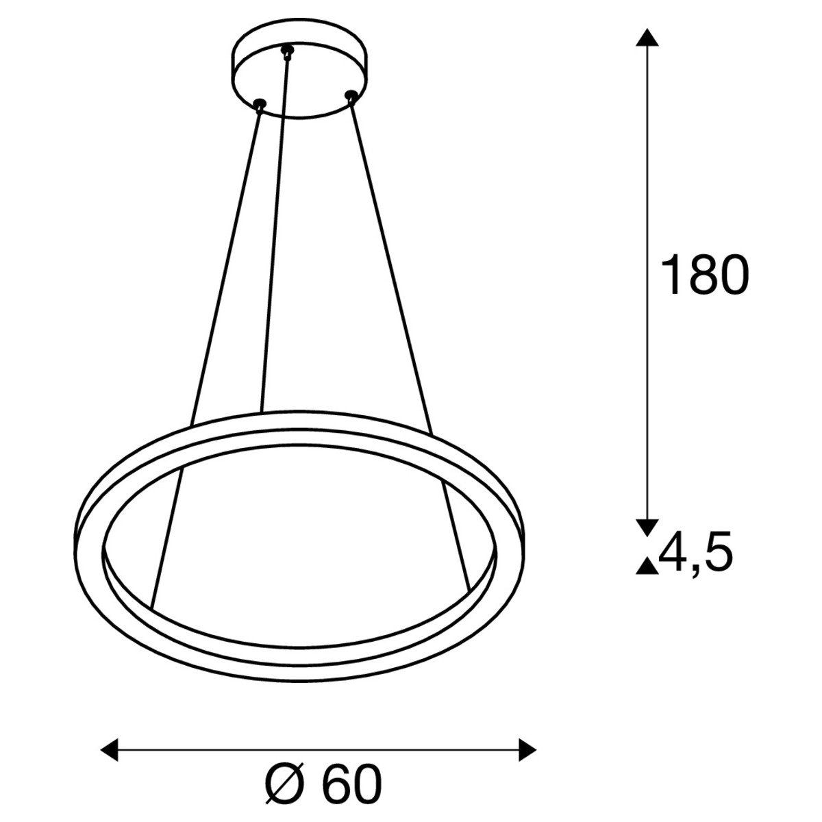LA 1004760 ONE 60 PD PHASE UP/DOWN vnitřní LED závěsné svítidlo bílé CCT switch 2700/3000 K - BIG WHITE (SLV) (obrázek 9)