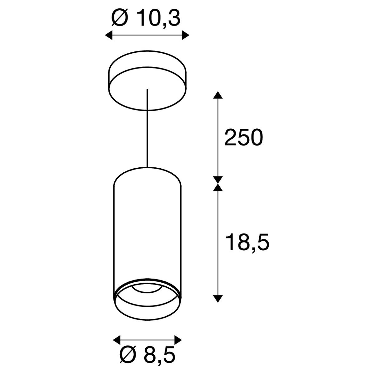 LA 1004544 NUMINOS® PD DALI M vnitřní LED závěsné svítidlo bílá/černá 3000 K 60° - BIG WHITE (SLV) (obrázek 5)