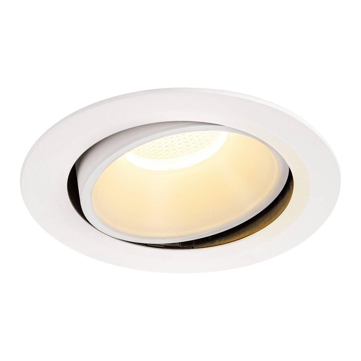 LA 1003737 VÝPRODEJ NUMINOS® MOVE DL XL vnitřní LED zápustné stropní svítidlo bílá/bílá 3000 K 40° otočné a výkyvné - BIG WHITE (SLV)