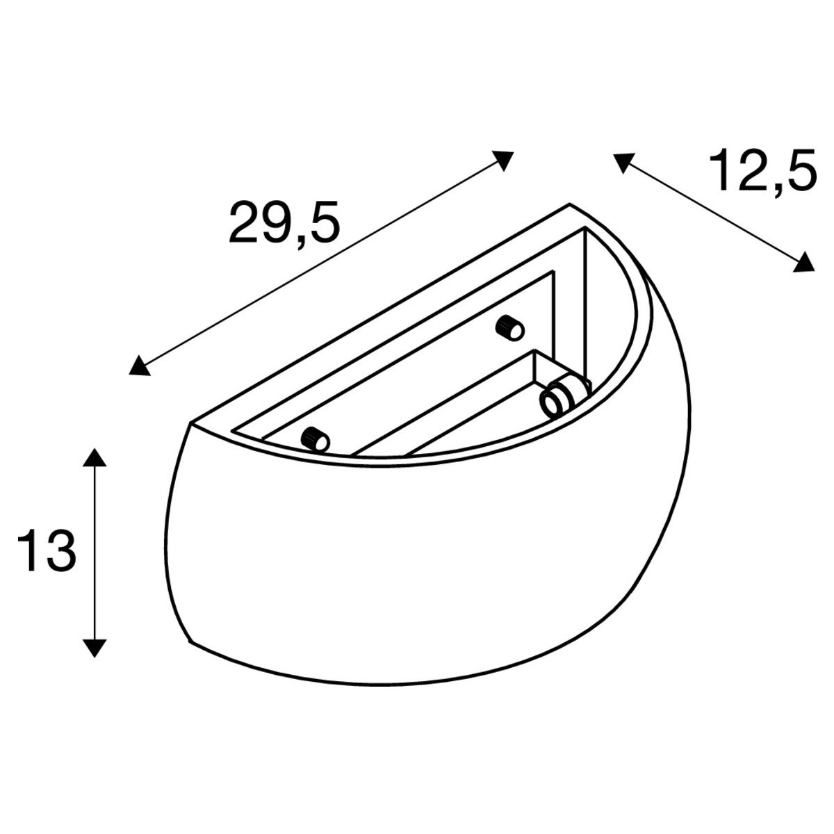 LA 1004732 PLASTRA WL CURVED CUTRAIN vnitřní nástěnné přisazené svítidlo QT-DE12 bílá - BIG WHITE (SLV) (obrázek 10)