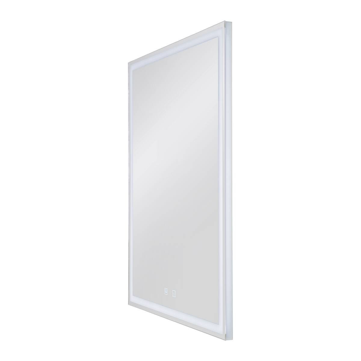LA 1004730 TRUKKO nástěnné osvětlené zrcadlo hranaté defog alu - BIG WHITE (SLV) (obrázek 6)