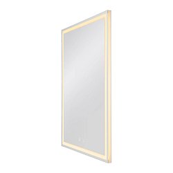 Obrázek pro produkt TRUKKO nástěnné osvětlené zrcadlo hranaté defog alu - BIG WHITE (SLV)