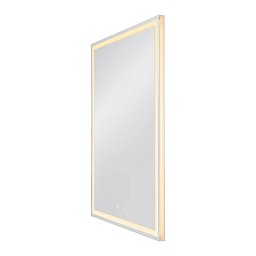 Obrázek pro produkt TRUKKO nástěnné osvětlené zrcadlo hranaté defog alu - BIG WHITE (SLV)