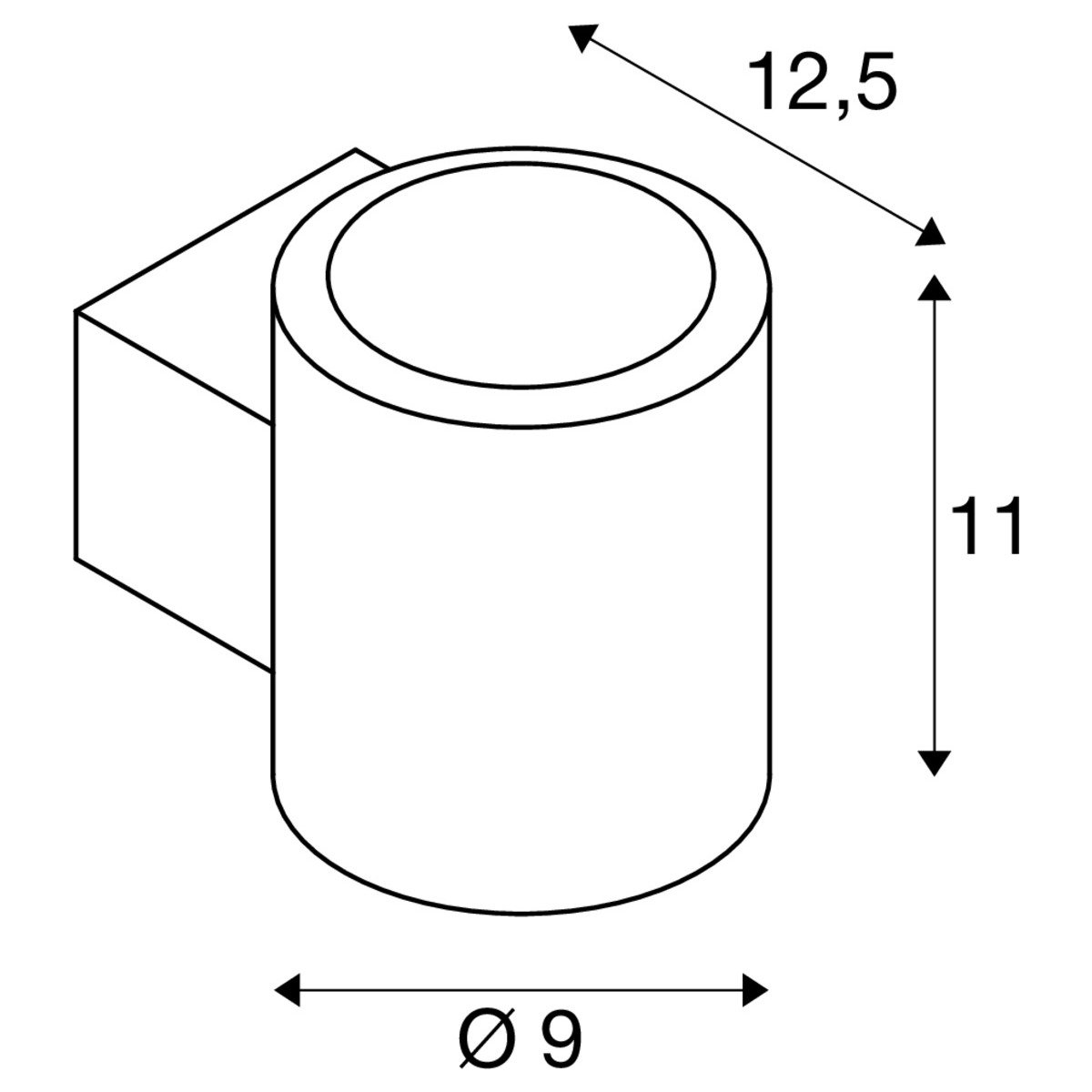 LA 1004670 OCULUS UP/DOWN WL vnitřní LED nástěnné přisazené svítidlo černé 2000–3000 K - BIG WHITE (SLV) (obrázek 19)