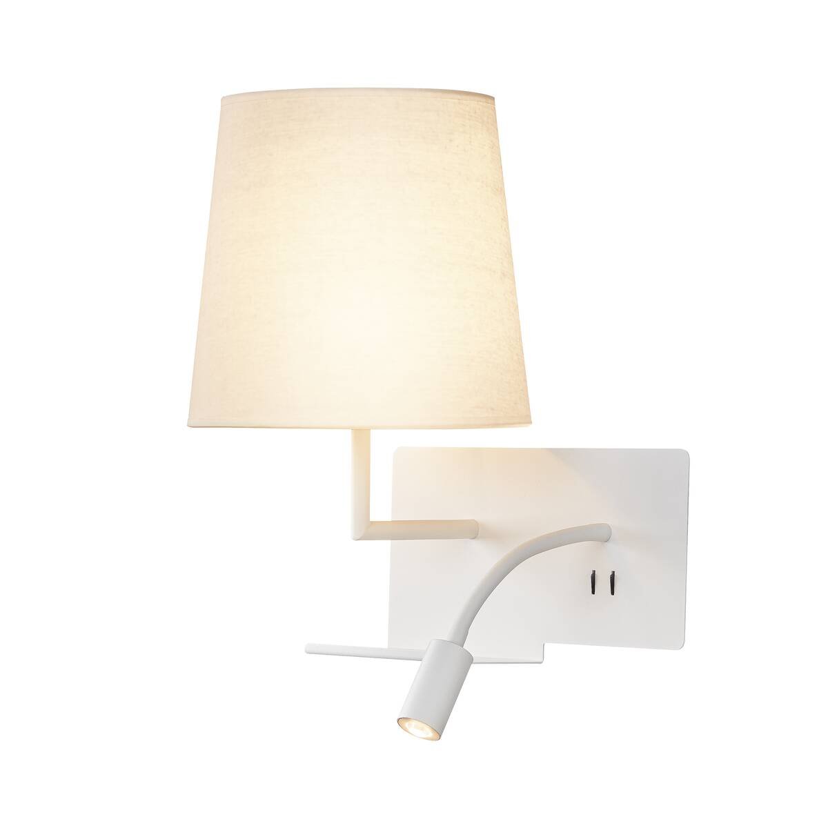 LA 1003459 SOMNILA FLEX vnitřní nástěnné svítidlo LED 3000K, bílá, verze vlevo vč. USB přípojky - BIG WHITE (SLV)
