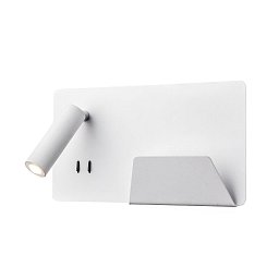 SOMNILA SPOT vnitřní nástěnné svítidlo LED 3000K, bílá, verze vpravo vč. USB přípojky - BIG WHITE (SLV) Obrázek pro produkt SOMNILA SPOT vnitřní nástěnné svítidlo LED 3000K, bílá, verze vpravo vč. USB přípojky - BIG WHITE (SLV)