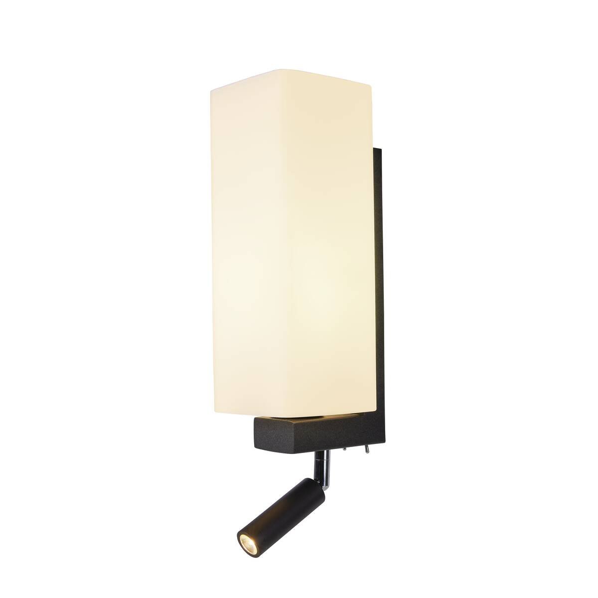 LA 1003428 QUADRASS SPOT Indoor, nástěnné svítidlo s LED Spotem a objímkou E27, černé - BIG WHITE (SLV)