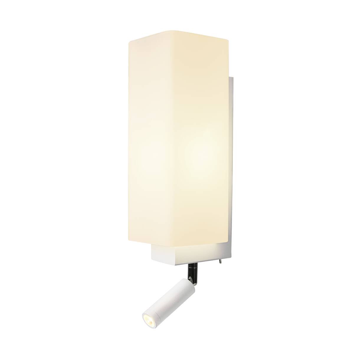 LA 1003429 QUADRASS SPOT Indoor nástěnné svítidlo s LED Spotem a objímkou E27, bílé - BIG WHITE (SLV)