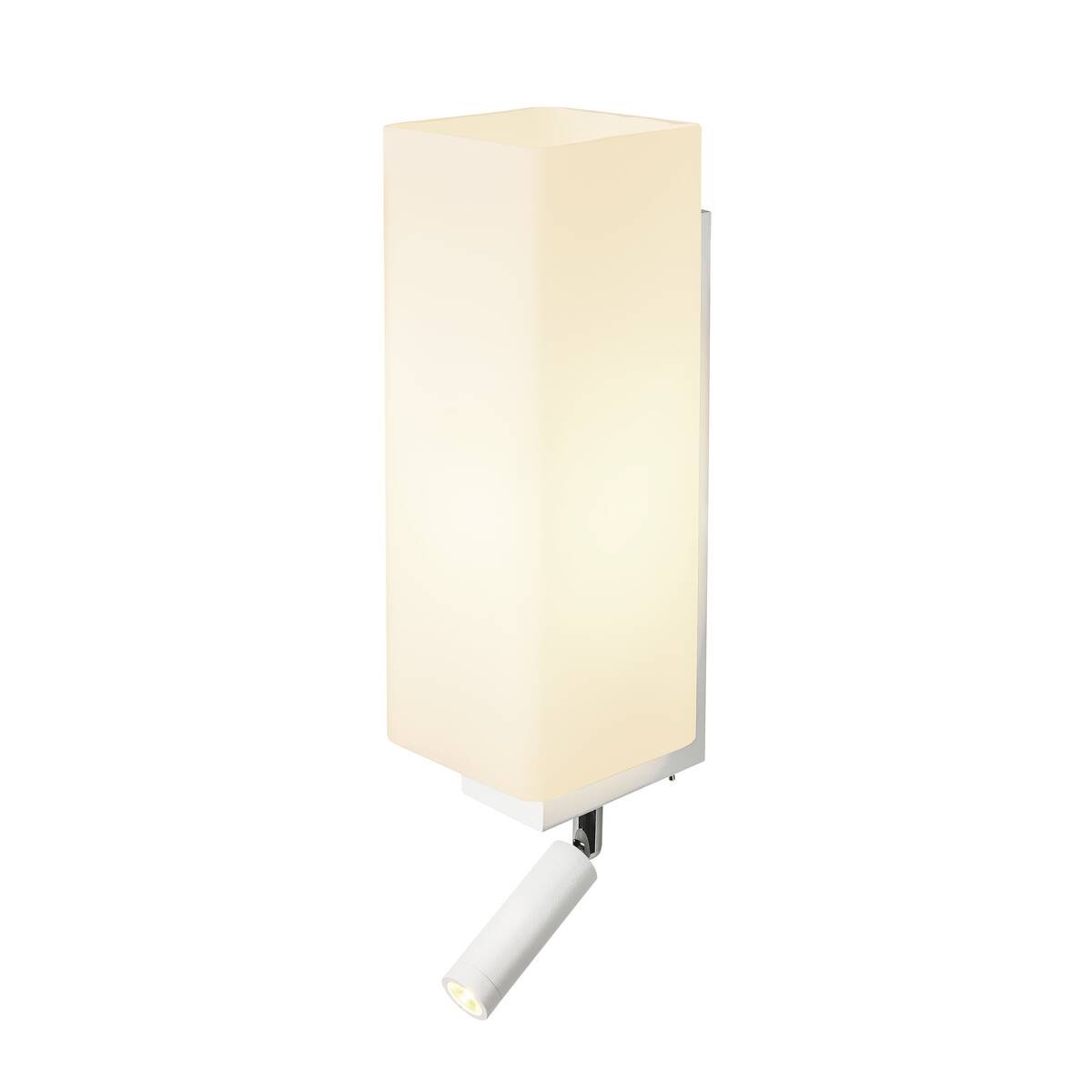 LA 1003429 QUADRASS SPOT Indoor nástěnné svítidlo s LED Spotem a objímkou E27, bílé - BIG WHITE (SLV) (obrázek 5)