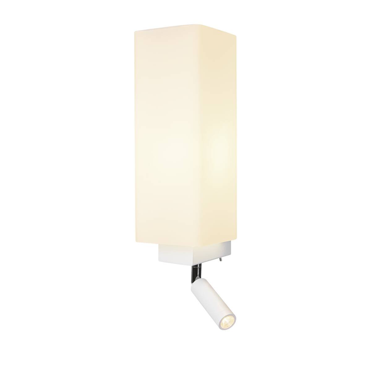 LA 1003429 QUADRASS SPOT Indoor nástěnné svítidlo s LED Spotem a objímkou E27, bílé - BIG WHITE (SLV) (obrázek 6)