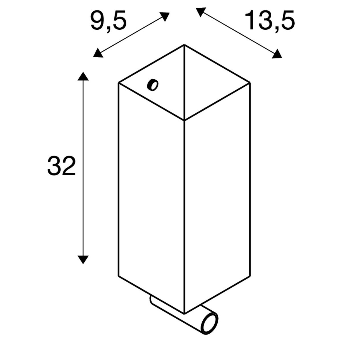 LA 1003429 QUADRASS SPOT Indoor nástěnné svítidlo s LED Spotem a objímkou E27, bílé - BIG WHITE (SLV) (obrázek 9)