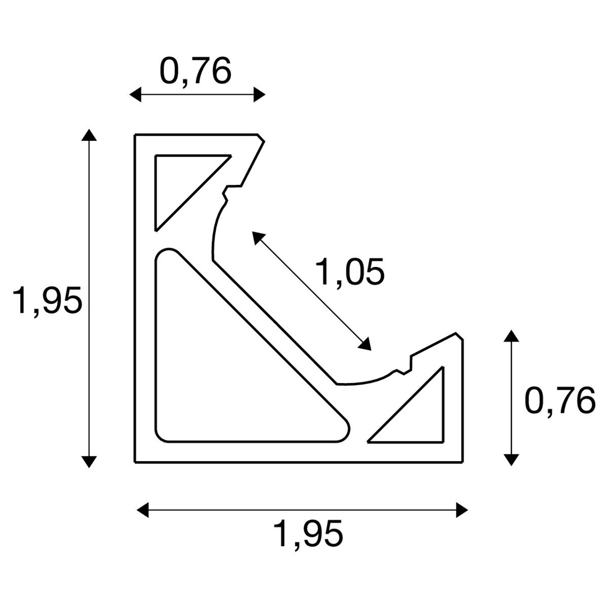 LA 1004889 GRAZIA 10 EDGE 2 m alu - BIG WHITE (SLV) (obrázek 6)
