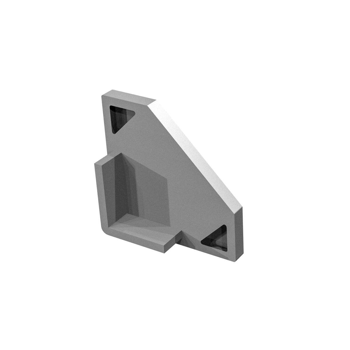 LA 1004893 GRAZIA 10 EDGE koncová krytka alu - BIG WHITE (SLV) (obrázek 2)