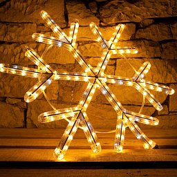 Obrázek pro produkt LED světelný motiv vločka,pr.60cm, teple bílá