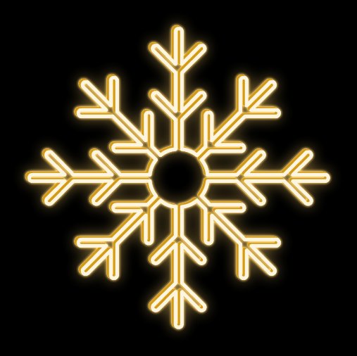 decoLED LED světelný motiv vločka, teple bílá, pr. 85 cm