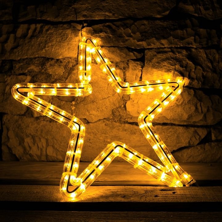 DLED EFD12W LED světelný motiv hvězda, pr. 40cm, teple bílá