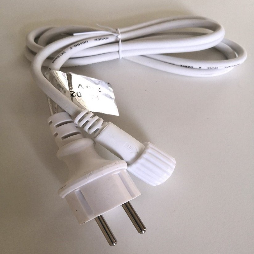 decoLED Zdrojový kabel exteriér, bez AC/DC, bílý, IP67
