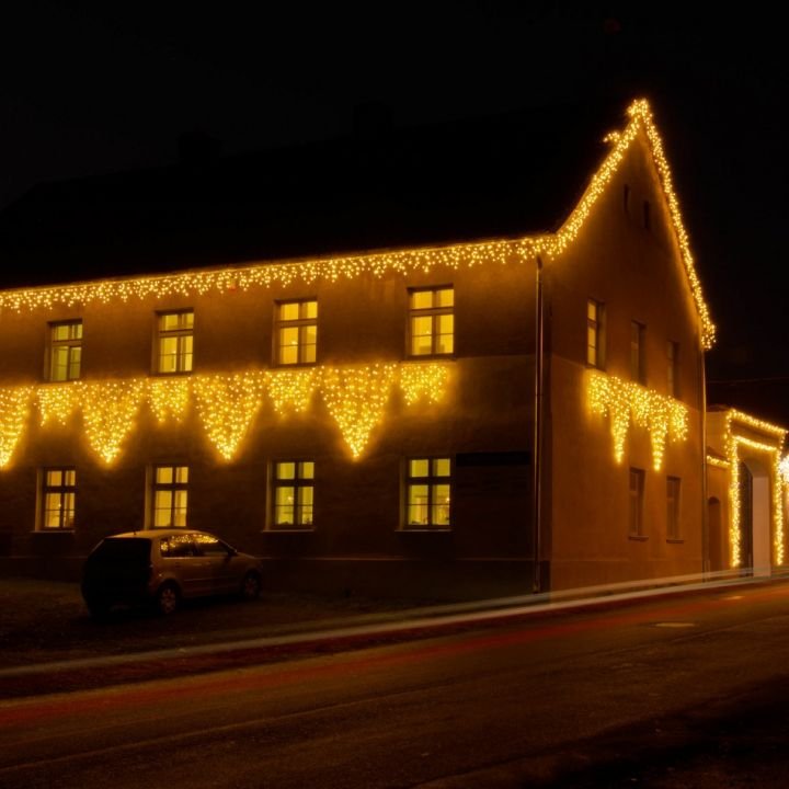 decoLED LED světelné krápníky, 3x0,9m, teple bílá, 174 diod