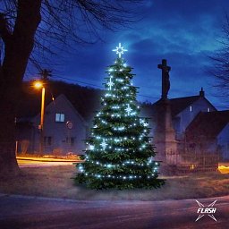 Obrázek pro produkt LED světelná sada na stromy vysoké 3-5m, ledová bílá s Flash, dekory EFD15S1