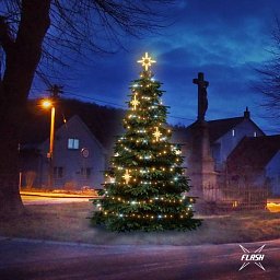 Obrázek pro produkt LED světelná sada na stromy vysoké 3-5m, teplá bílá s Flash, dekory EFD15WS1