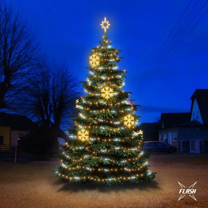 DLED TFS2021W LED světelná sada na stromy vysoké 6-8m, teplá bílá s Flash, dekory EFD02W