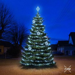 Obrázek pro produkt LED světelná sada na stromy vysoké 6-8m, ledová bílá s Flash, dekory EFD11