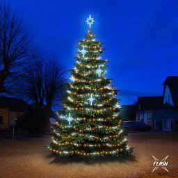 Obrázek pro produkt LED světelná sada na stromy vysoké 6-8m, teplá bílá s Flash, ledové dekory EFD15S2