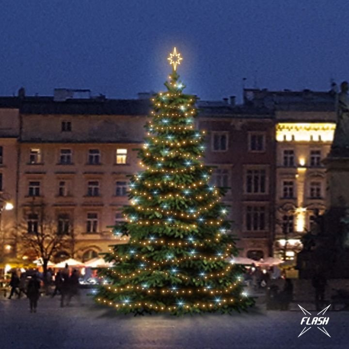 DLED TFS301W LED světelná sada na stromy vysoké 9-11m, teplá bílá s Flash