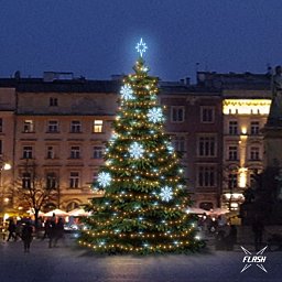 Obrázek pro produkt LED světelná sada na stromy vysoké 9-11m, teplá bílá s Flash, ledové dekory 8EFD08