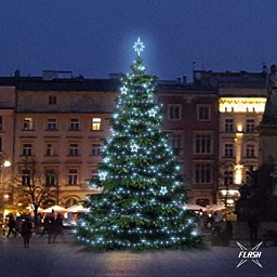Obrázek pro produkt LED světelná sada na stromy vysoké 9-11m, ledová bílá s Flash, dekory EFD11