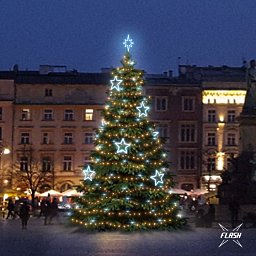 Obrázek pro produkt LED světelná sada na stromy vysoké 9-11m, teplá bílá s Flash, ledové dekory 8EFD13