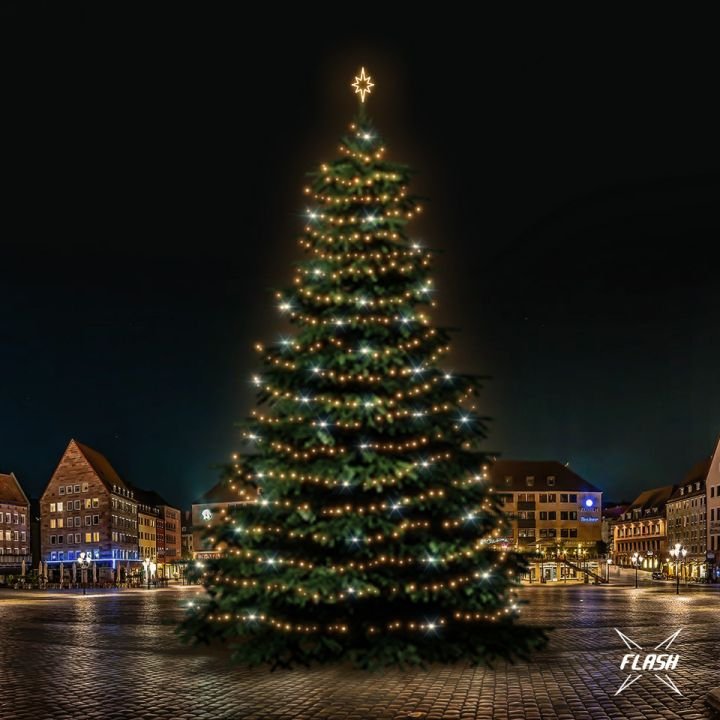 Levně DLED TFS701W LED světelná sada na stromy vysoké 21-23m, teplá bílá s Flash