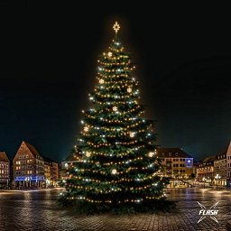 Obrázek pro produkt LED světelná sada na stromy vysoké 21-23m, teplá bílá s Flash, dekory EFD02W
