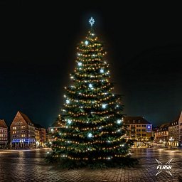 Obrázek pro produkt LED světelná sada na stromy vysoké 21-23m, teplá bílá s Flash, ledové dekory EFD05