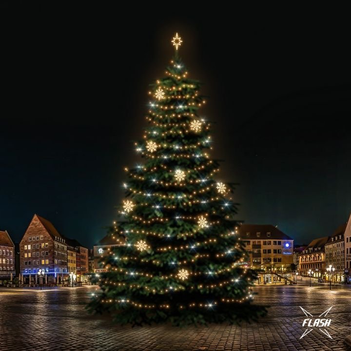 DLED TFS7023W LED světelná sada na stromy vysoké 21-23m, teplá bílá s Flash, dekory 8EFD08W