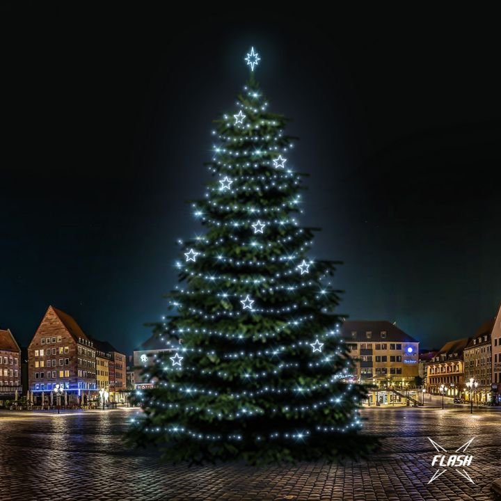 DLED TFS7025 LED světelná sada na stromy vysoké 21-23m, ledová bílá s Flash, dekory 8EFD13